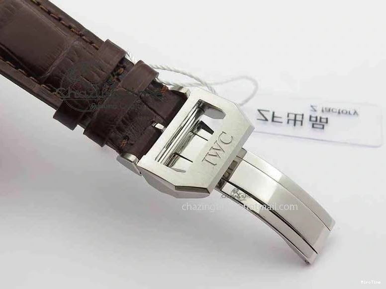 MIROTIME 1219 Portuguese IW3714 Diam ZF V2 1:1 Best Edition White Dial RG Numbers On Brown Leather Strap A79350 (Slim Movement) Fashionable 7246